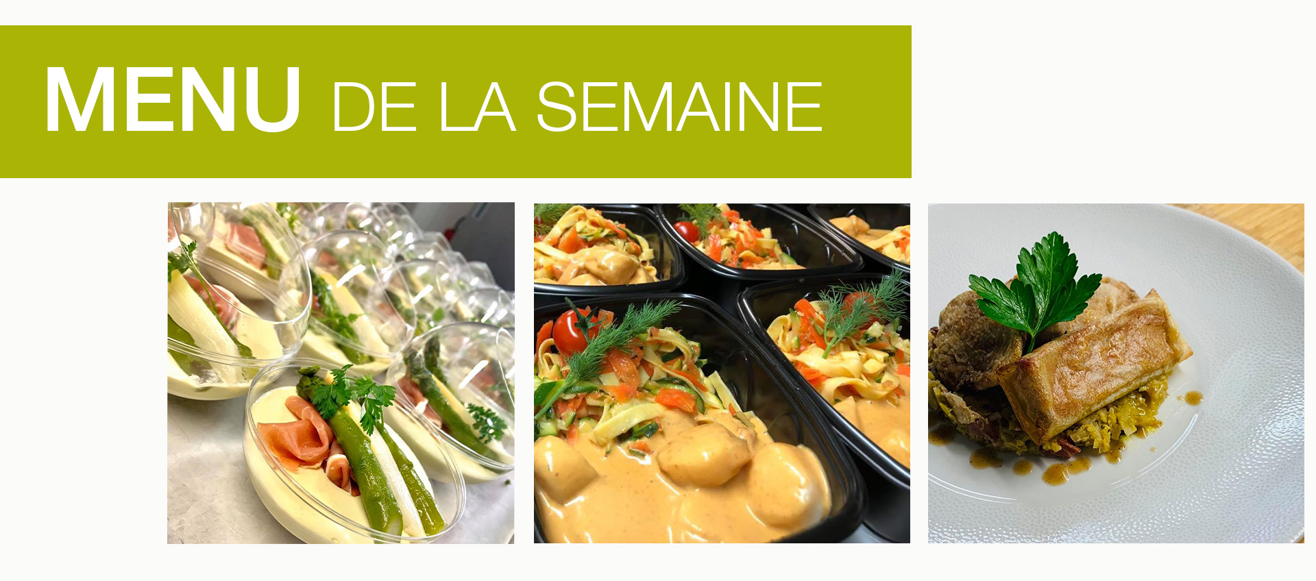 Menu de la semaine
